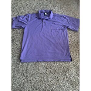 Footjoy Golf Polo Purple Solid Shirt Mens Size Large  Bin N